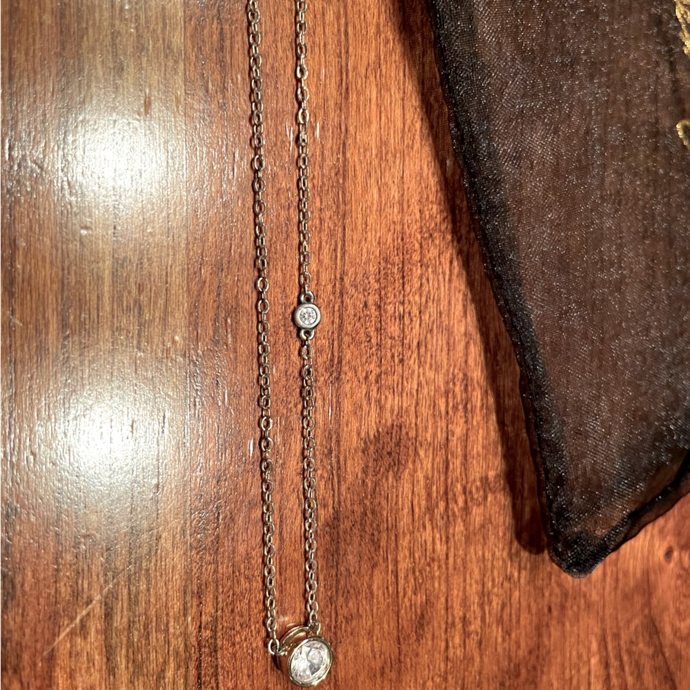 Double Stud CZ Necklace - Kenneth Jay Lane Jewelry